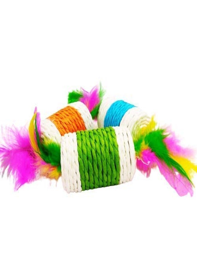 Pet Believe Sisal Rope Candy Toy with Feather Dog/Cat Playing Toy - Image 4